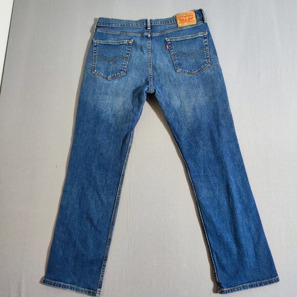 Levi's 514 jeans straight leg men's size W34/L30 medium washed denim blue colour - Picture 3 of 14